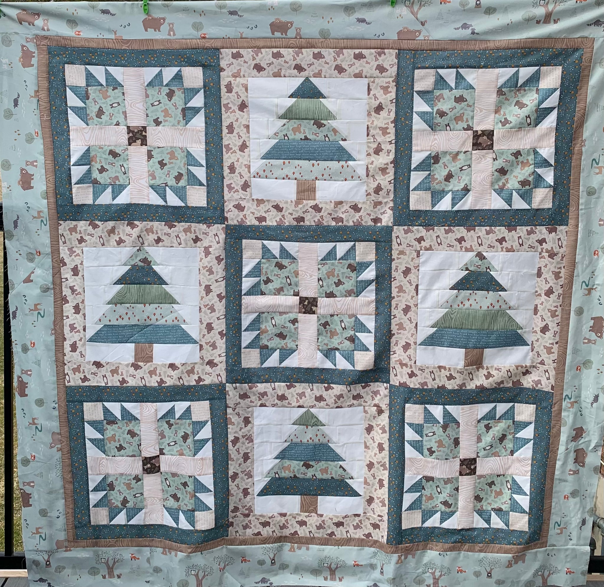 Bear Paws and Pines Lap Quilt Kit