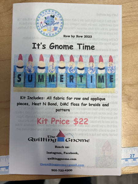 2023 Row By Row - It's Gnome Time Kit