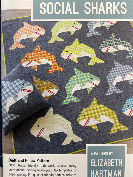 Social Sharks Lap Quilt Kit - The Quilting Gnome