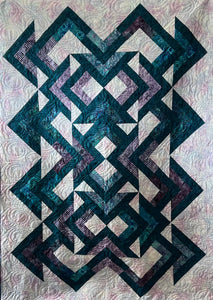 Nested Cabins Lap Quilt Kit - The Quilting Gnome