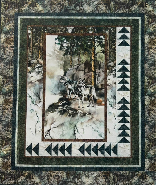 Lone Wolf Lap Quilt Kit - The Quilting Gnome