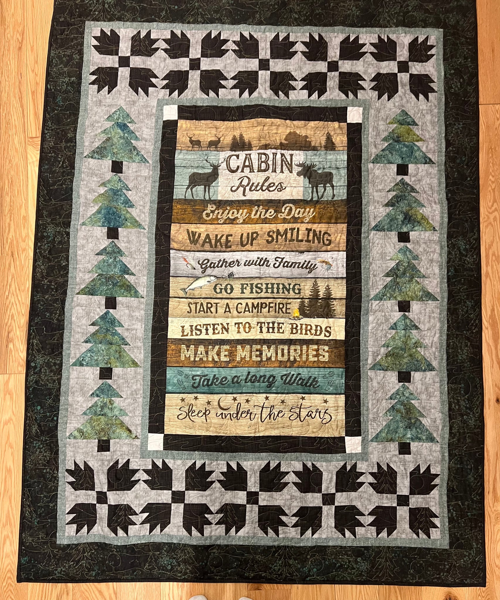 Cabin Rules Lap Quilt Kit