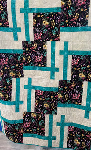BQ2 Floral Lap Quilt Kit - The Quilting Gnome