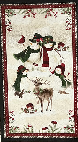 Woodland Snowman Lap Quilt Kit
