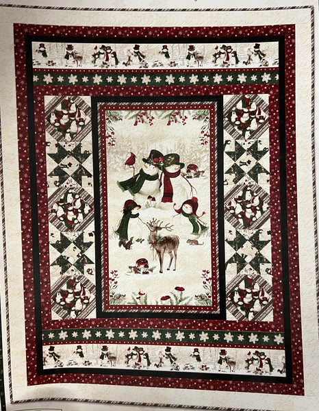 Woodland Snowman Lap Quilt Kit