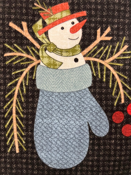 Maywood Snow Mitten Flannel Lap Quilt Kit