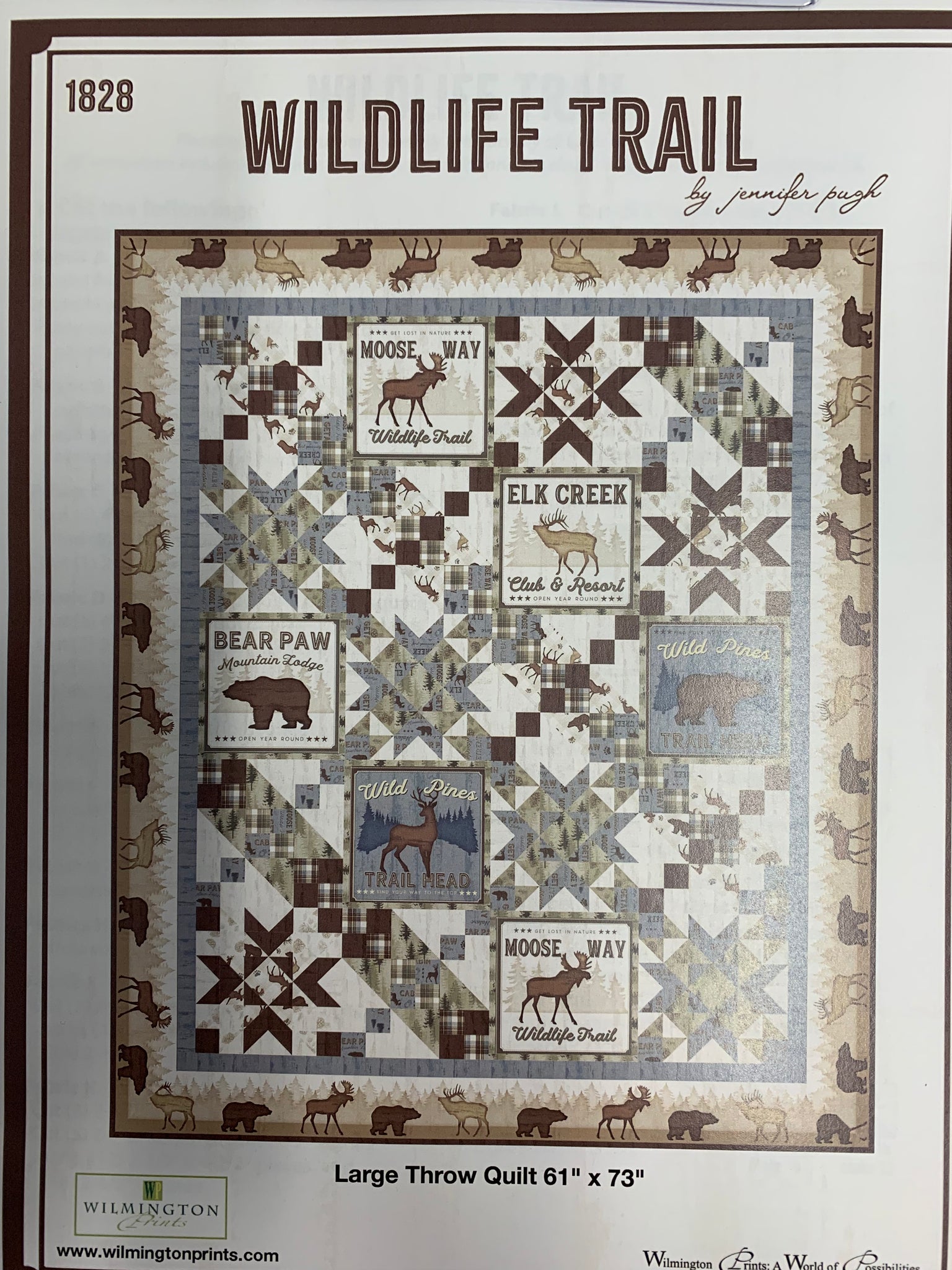 Wildlife Trail Lap Quilt Kit