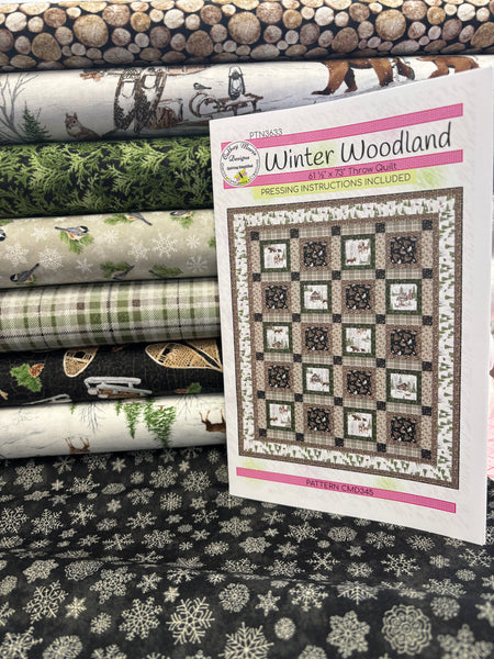 Winter Woodland Throw Quilt Kit - The Quilting Gnome