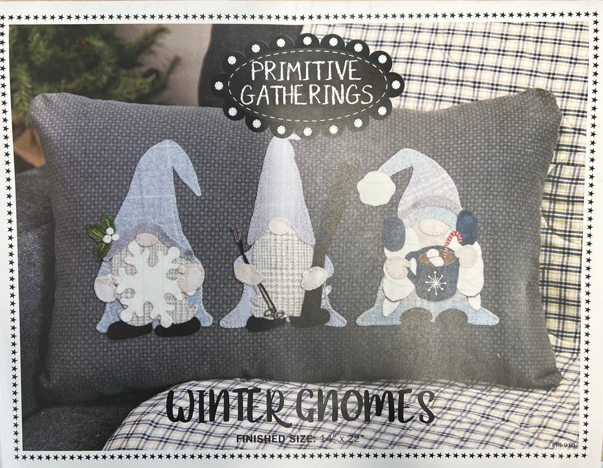 Winter Gnomes Flannel Pillow Kit - The Quilting Gnome