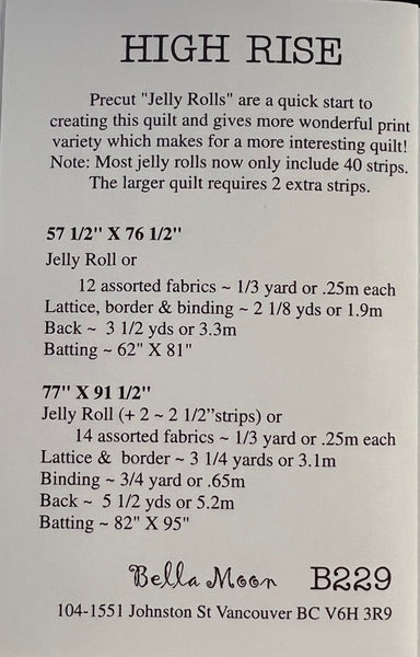High Rise Pattern - The Quilting Gnome