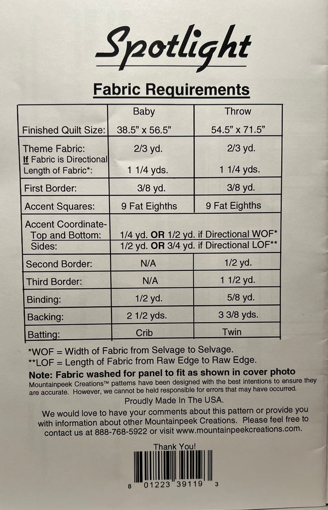 Spotlight Pattern – The Quilting Gnome