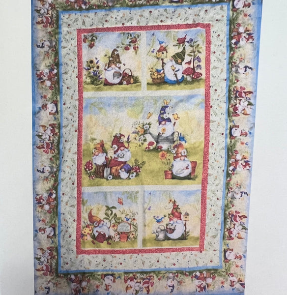 Gnome and Garden Lap Quilt